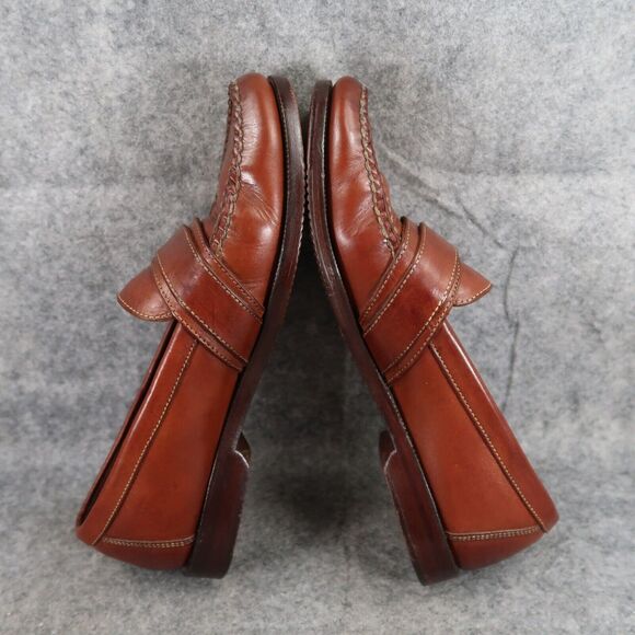 Cole Haan Shoes Mens 8.5 Loafers Leather Buckle Strap Moc Toe Handsewn Slip On - Picture 8 of 16